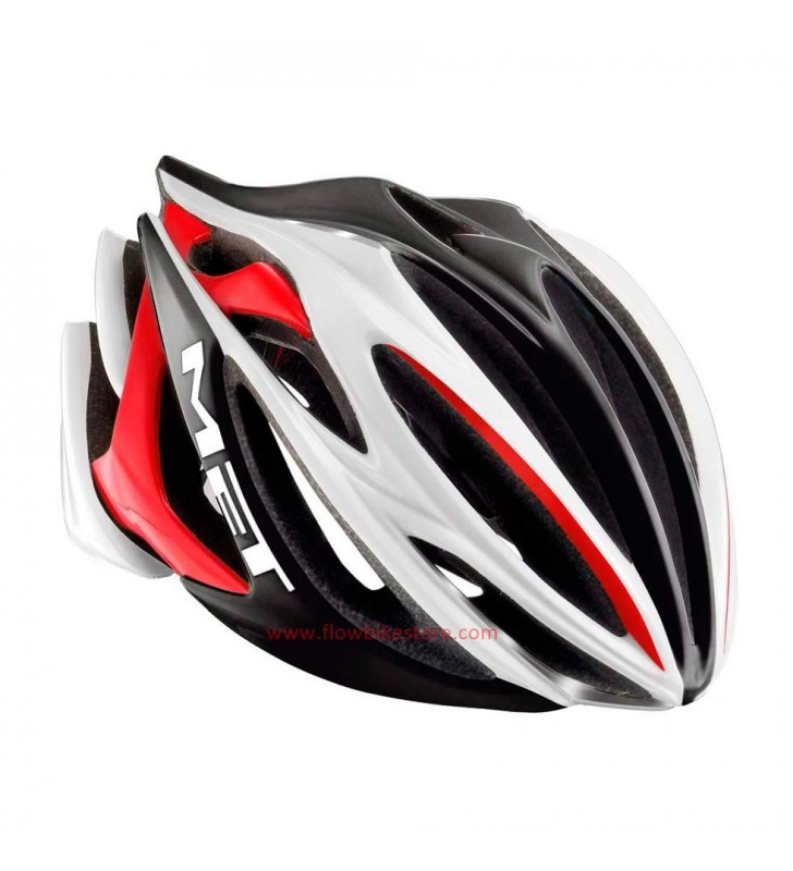 Casco Met Stradivarius Ultimate Blanco Negro Rojo 14